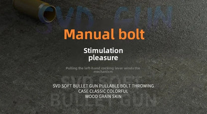 Soft Bullet Sniper Toy Gun Manual Loaded Shell Ejecting Firable Outdoor Battle Gun Model Christmas Gift