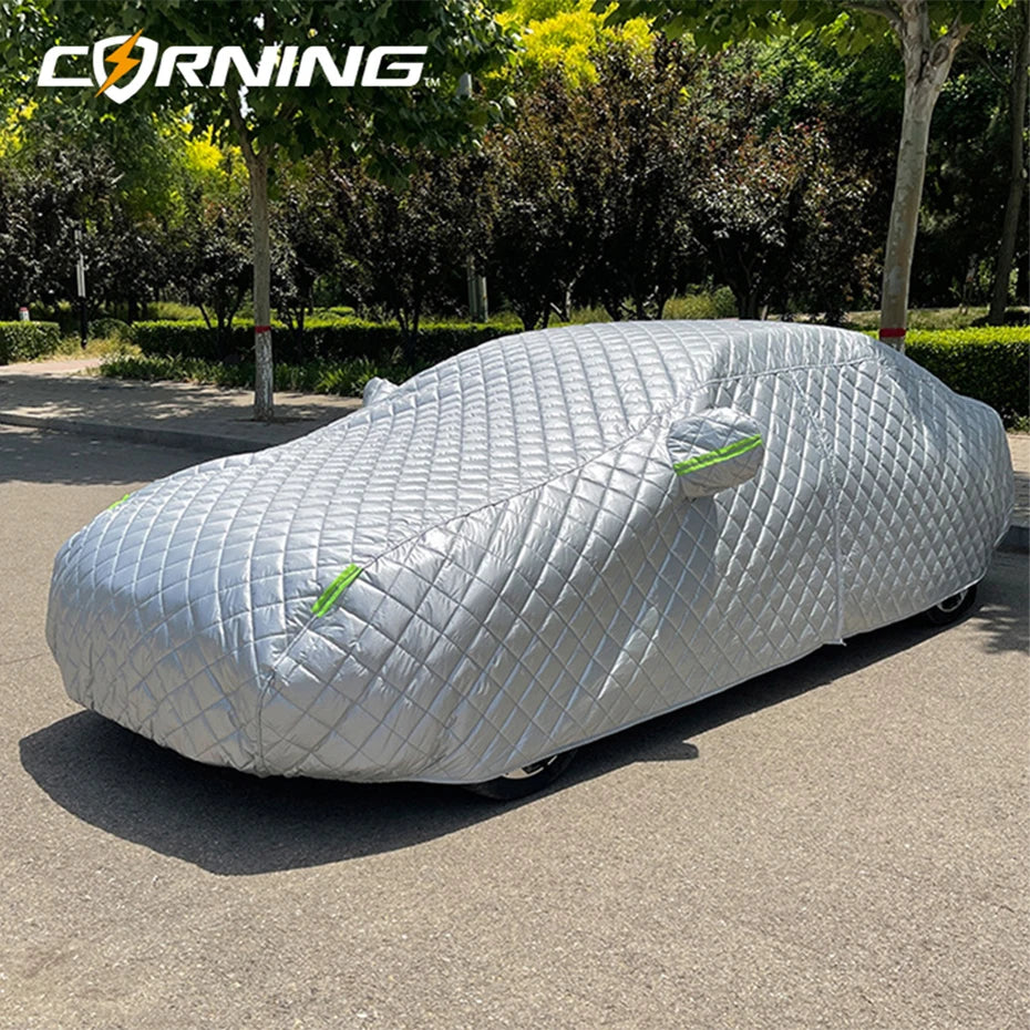 Car Covers Winter Warm Car Cover For Sun And Rain Protection Snow Hail Prevention Full Wrap Car Coats Cotton Fleece Thickened