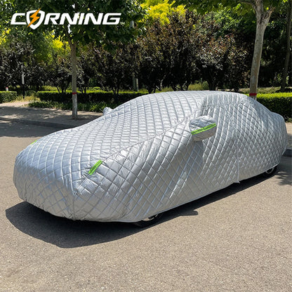 Car Covers Winter Warm Car Cover For Sun And Rain Protection Snow Hail Prevention Full Wrap Car Coats Cotton Fleece Thickened