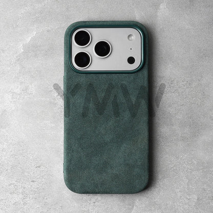 for ALCANTARA Case for iPhone 18 17 16 15 Pro Max Supercar Same Suede Leather Compatible with MagSafe Business Luxury Cover