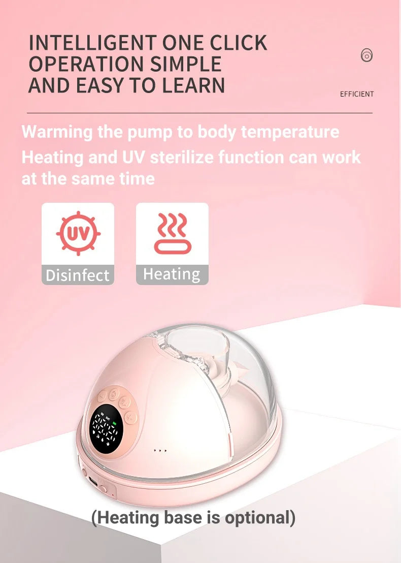 Hands-Free Wearable Breast Pump – Electric, BPA-Free, with Heating & UV Sterilizer | Wireless Upgrade Option
