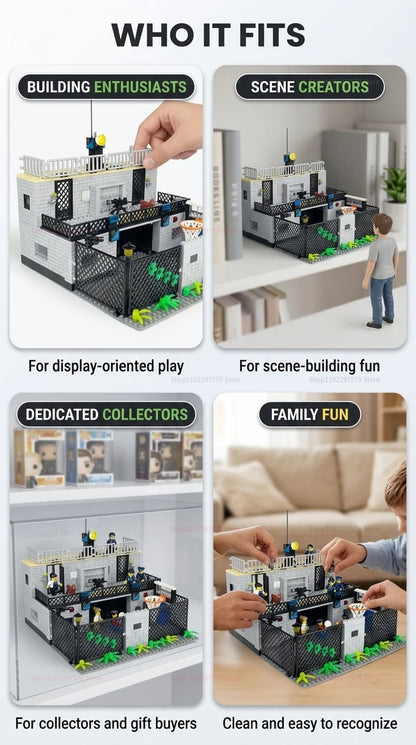 Creative Castle MOC Building Blocks Set DIY Construction Model Kit Castle Assembly Educational Toy Gift for Children Boys Girls