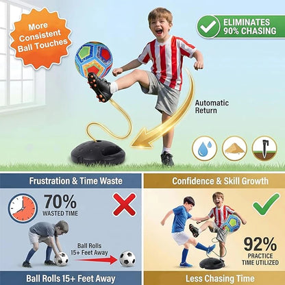 Soccer rebound training set for outdoor exercise parent-child interaction ball bouncing and rebounding rope sports toys Gifts