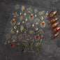 1pcs 3D Bronzing Gold Love Heart Nail Art Stickers Y2K Holographic Stars Sun Starlight DIY Nail Decals Heart Manicure Decoration
