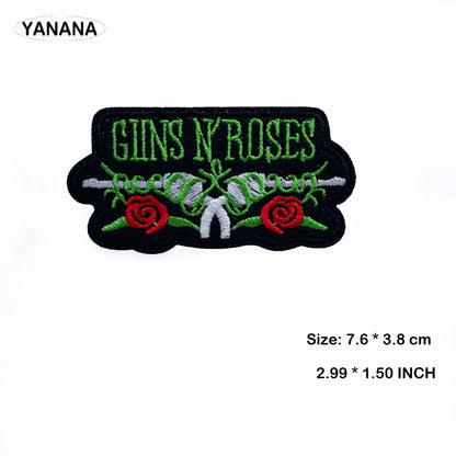 Heavy Metal MUSIC Iron On Patches Cloth BAND ROCK patch Mend Decorate Clothes Apparel Sewing Decoration Applique Badges