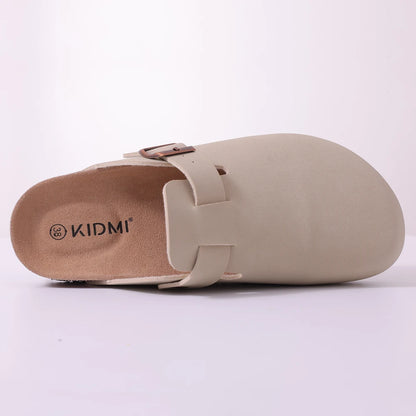 Shevalues Men's Suede Clogs Soft Leather Mules Men New Summer Men Cork Sandals Comfort Slip On Unisex Clogs With Arch Support