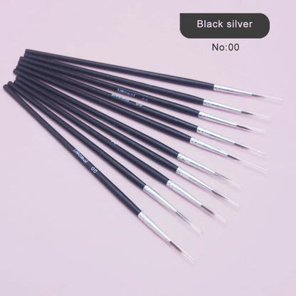 10Pcs/Set Fine Hand-painted Thin Hook Line Pen Short Wood Rod Drawing Art Pen Paint Brush Art Supplies Nylon Brush Special Offer