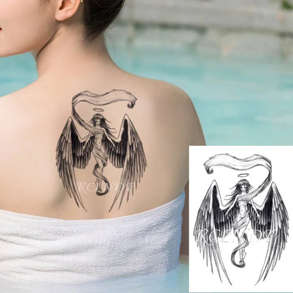 Waterproof Temporary Tattoo Sticker Joker Skull Letter Big Size Body Art Flash Tatoo Fake Tatto Stickers for Girl Men Women