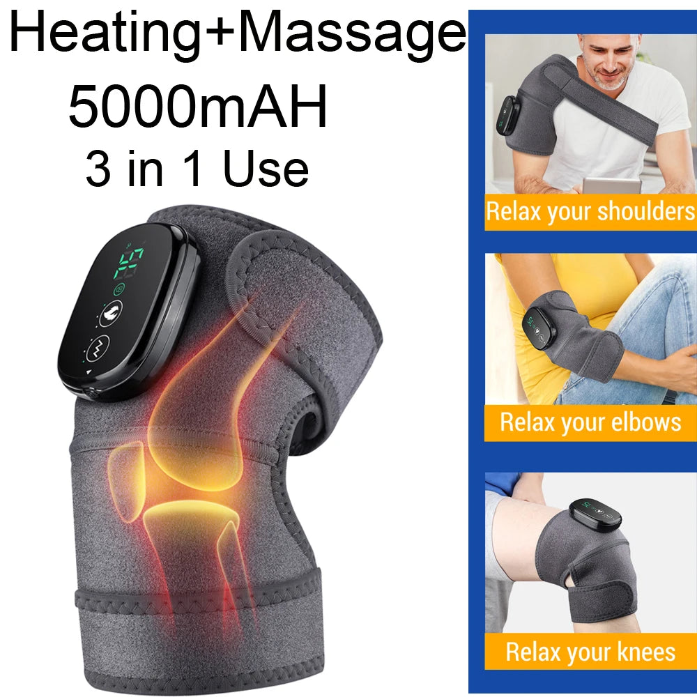 Electric Shoulder Massager Heating Pad Vibration Massage Support Belt Shoulder Thermal  Brace