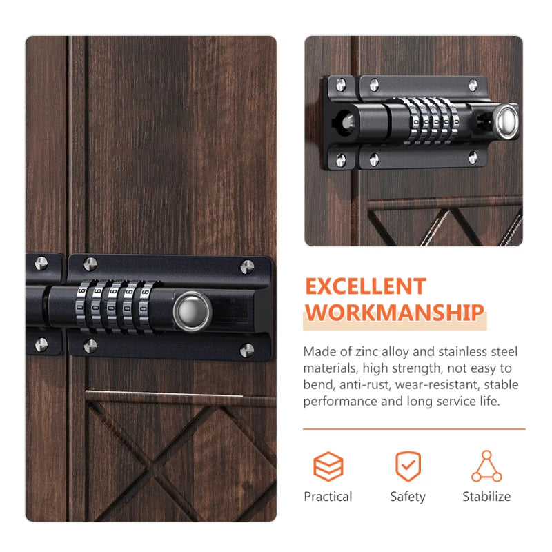 Deadbolt Lock Metal Doors Combination Key Outdoor Gate Portable Locks Household Wardrobe