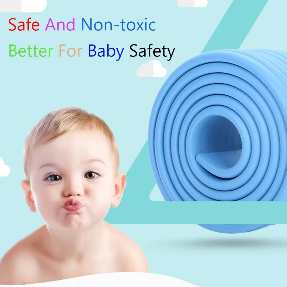 Kids Collision Cushion Foam Bumper Free Tape 2m Baby Safety Desk Edge Guard Strip Table Corner Protector