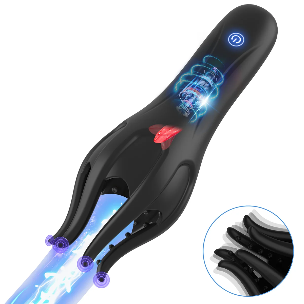 Glans Trainer for Men Powerful Vibrating Penis G Spot Masturbator Soft Fingertip Prolong Endurance Massage Vibrator Erotic Toys