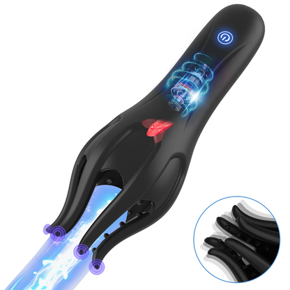 Glans Trainer for Men Powerful Vibrating Penis G Spot Masturbator Soft Fingertip Prolong Endurance Massage Vibrator Erotic Toys