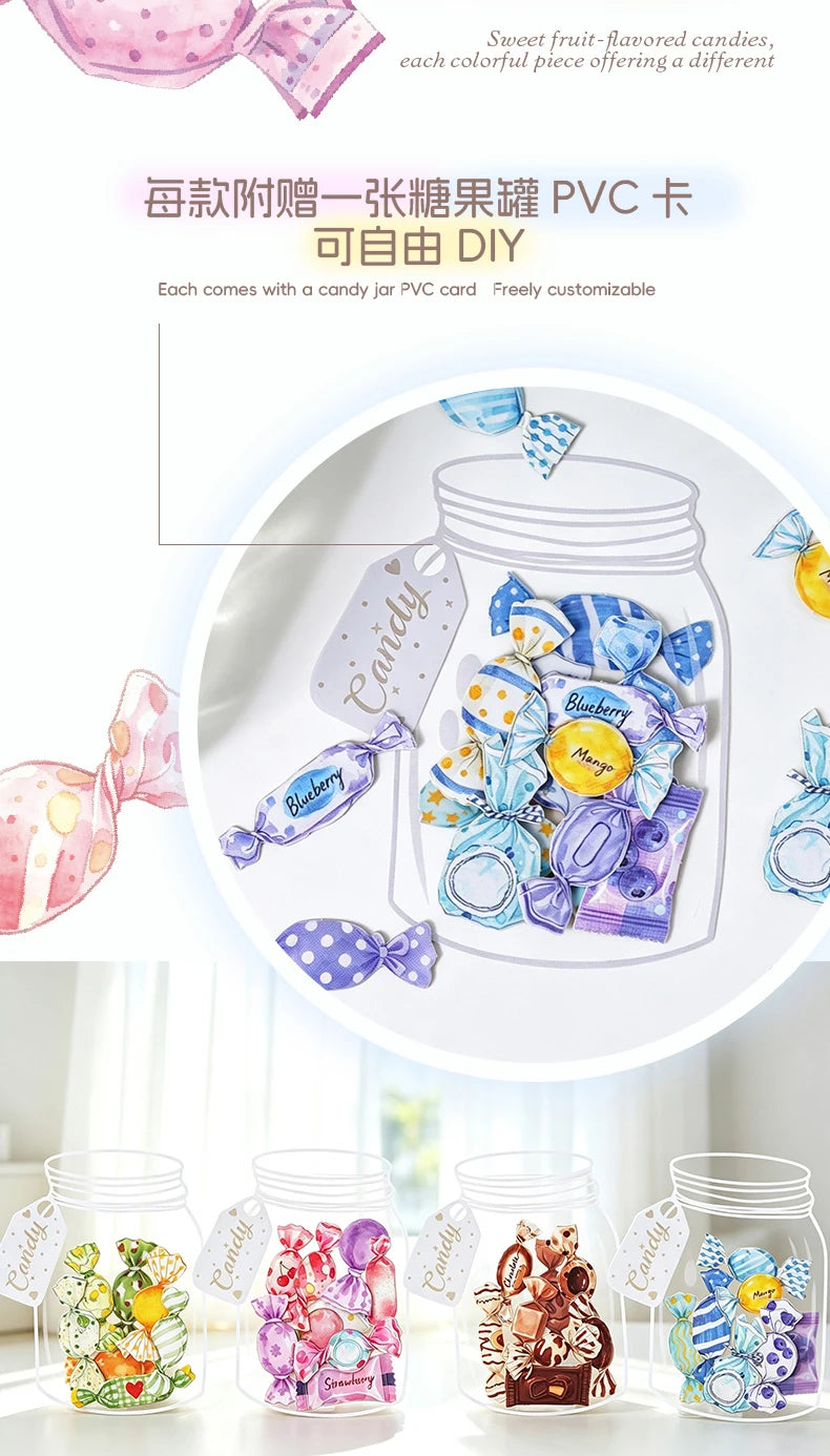 Candy Shaped Sticker Pack, Sweet Style Stickers for Junk Journal Decoration, Decorative Stickers for Water Cups, Photo Frames