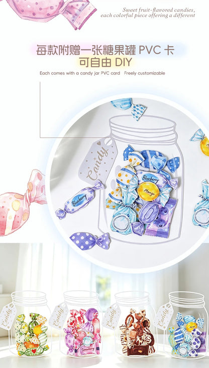Candy Shaped Sticker Pack, Sweet Style Stickers for Junk Journal Decoration, Decorative Stickers for Water Cups, Photo Frames