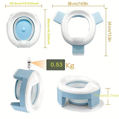 3 in 1 Baby Toilet Seat Children Foldable Travel Potty With Bags Potty Training Seat Suitable for Boys and Girls