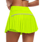 Fashion New Summer Sports Shorts Women Pleated Mini Skirt Anti Glare Short Skirt Running Outdoor Fitness Breathable Tennis Skirt