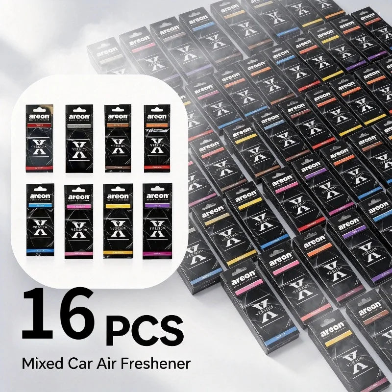 Areon X Version Mixed Scent Hanging Car Air Freshener Assorted Fragrance Paper Sheets For Auto Home Pack Of 8 To 216 Mixed Pcs