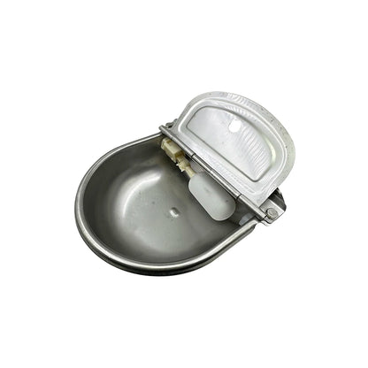 304 Stainless Steel With Drain Hole Drink Automatic Float Farming Trough Horse Cow Water Bowl Supplies Sheep Dog Pet Goat Cattle