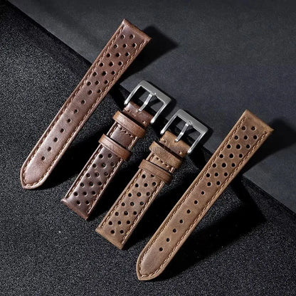 Breathable Leather Strap Men Women Universal Cowhide Watchband Business Wristbelt Band Sport Bracelet Accessories 18mm 20mm 22mm