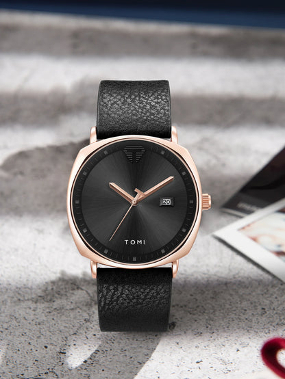 TOMI New 2PCS Luxury Business Men Watch Gift Box Set Simple and Casual Men Calendar Quartz Watch Pen Reloj Men Holiday Gift