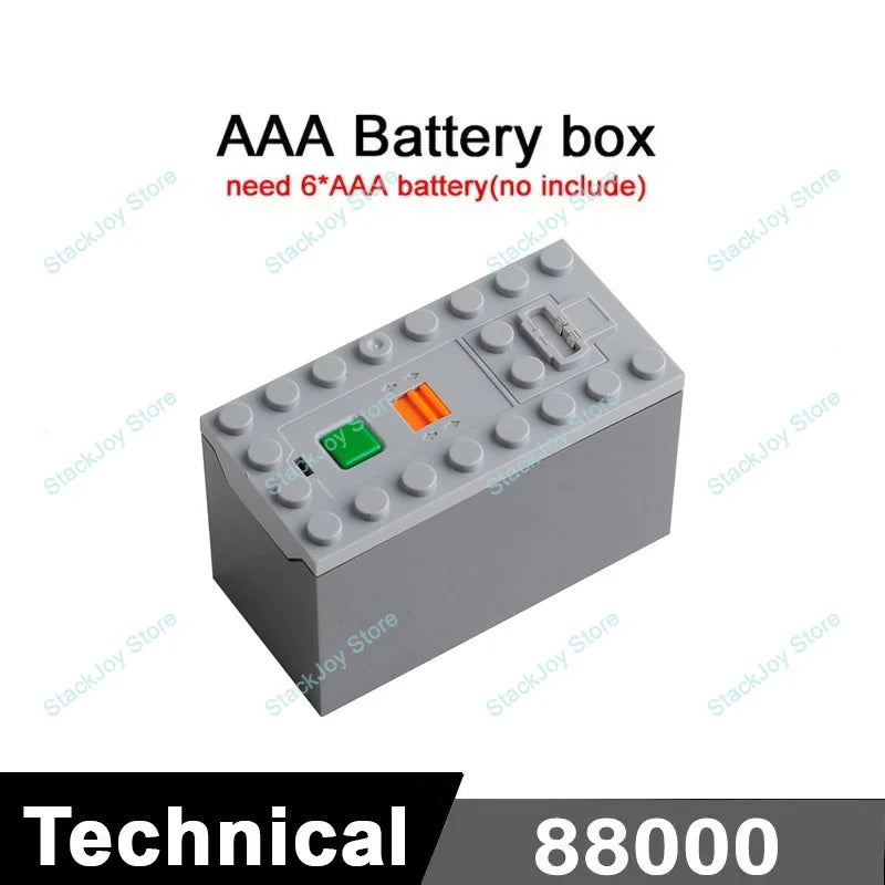 MOC Power Functions M/L/XL Motor Battery Box IR Remote Receiver for RC Car Robot Model Building Blocks Technical Modified Parts