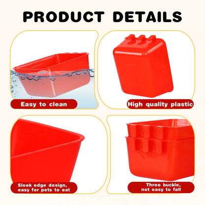 5/10/20PCS Chickens Feeder Hanging Plastic Chicken Coop Feeding Drinking Bowl for Poultry Duck Goose Bird Farm Animal Supplies