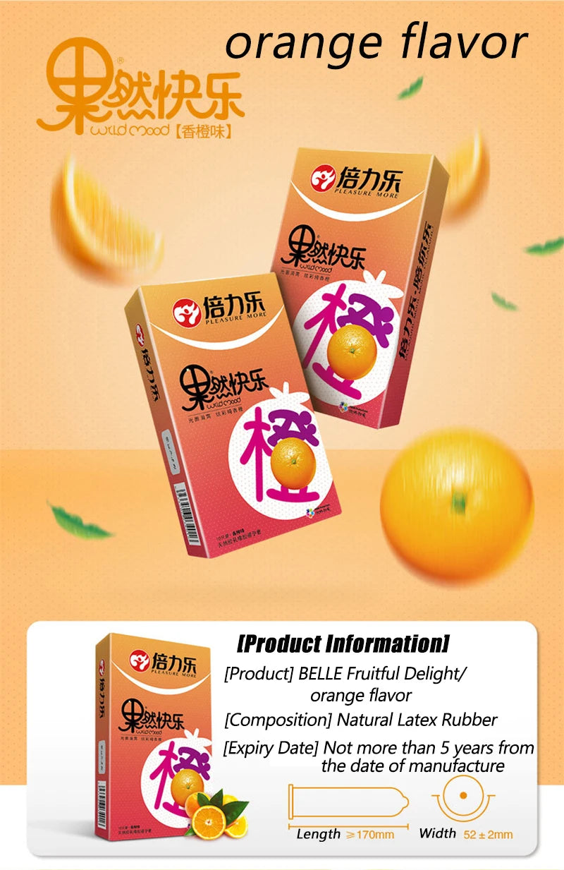 10pcs Fruit Flavor Condoms Sex Toy for Men Strawberry Blueberry Taste Penis Sleeves Ultra Thin Condom Adult Sex Product 18+