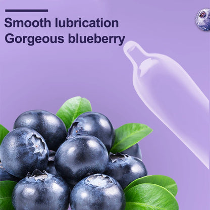 10pcs Fruit Flavor Condoms Sex Toy For Men Strawberry Blueberry Taste Penis Sleeves Ultra Thin Condom Adult reusable Sex Product