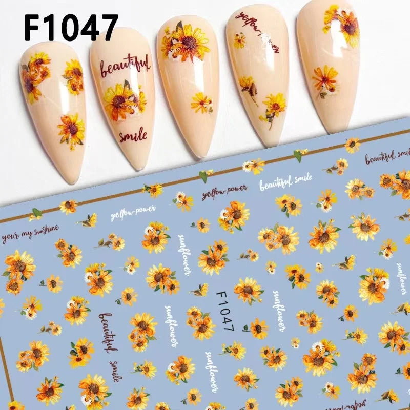 1PCS Marbled Nail Sticker 3D Abstract Lines Sticker Nail Art Supplies Nail Decals Y2K Laser Butterfly Ladies Nail Art Decoration