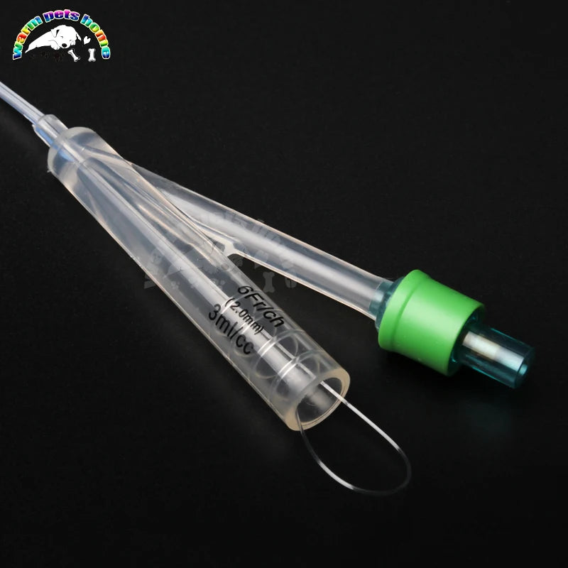 10PCS Medical 2-Way Silicone Foley Catheter Cannula 6Fr 8Fr 10Fr Canine Dog Urinary Catheter Veterinary Consumables