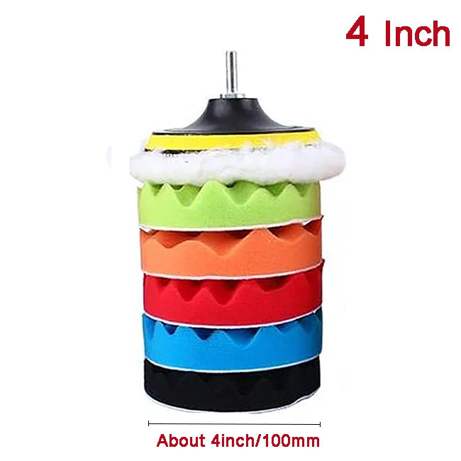 8Pcs Car Polishing Kit Polish Pad 3/7/5 Inch Car Polishing Disc Waxing Sponge Car Polisher Buffing For Car Polisher Accessories