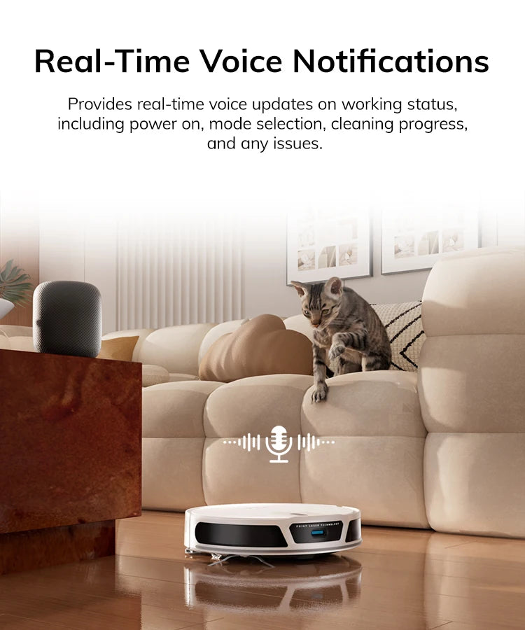 ILIFE V20 Robot Vacuum Cleaner, 5000Pa Suction, SOF LiDAR Smart Navigation, APP Control, Customizable Cleaning, Self Charging