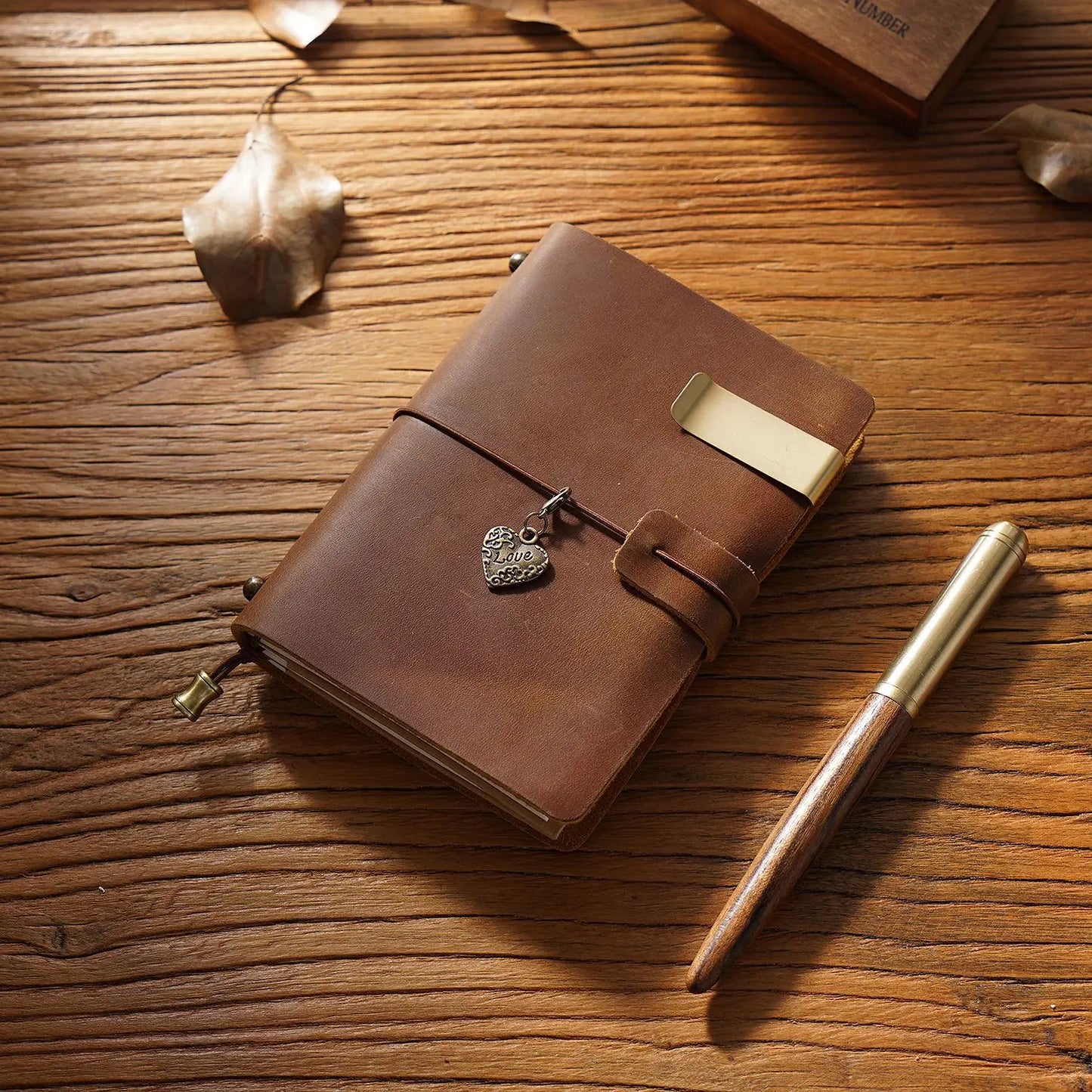 Fromthenon Leather TN Travel Notebook Handbook Diary First Layer Cowhide Diary Handbook Notes Handmade Loose-leaf Notebook