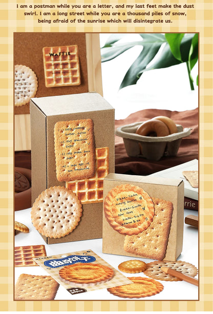30pcs Biscuit Plan Series Retro Ins Dessert Biscuit Theme Message Memo Creative DIY Handmade Scrapbook Aesthetic Material