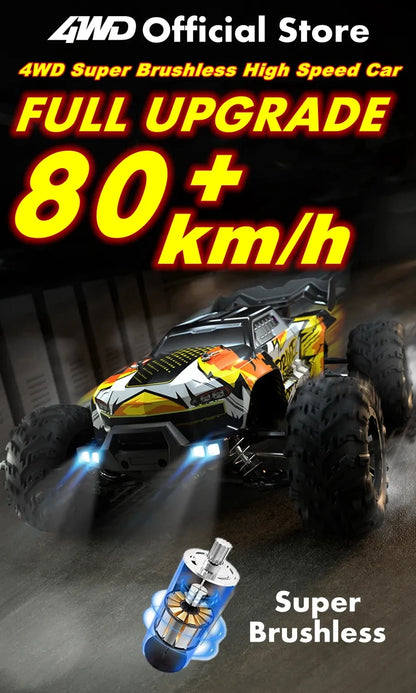 4WD Remote Control Car Off Road 4x4 RC Car High Speed Buggy Truck Super Brushless 50 or 80KM/H Fast Drift Racing Toy Gift