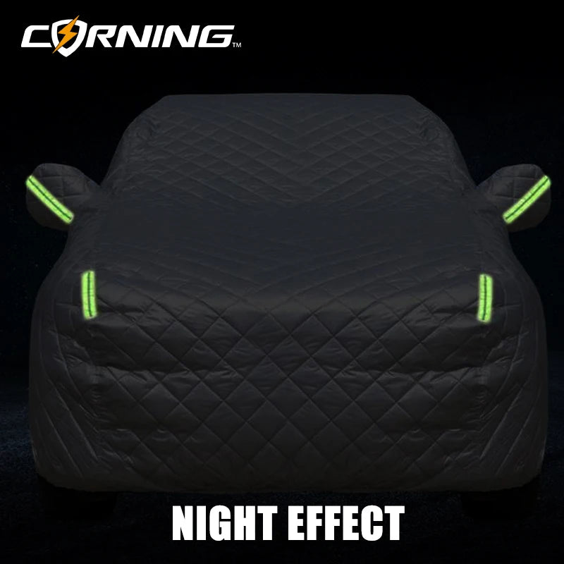 Car Covers Winter Warm Car Cover For Sun And Rain Protection Snow Hail Prevention Full Wrap Car Coats Cotton Fleece Thickened