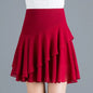 Fashion Solid Color Spliced Ruffles Chiffon Skirts Women's Clothing Summer New Loose Office Lady Elastic High Waist Skirts