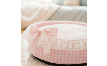 Princess Design Feline Bed Breathable Semi Enclosed Pet Bed Cradle Pet Nest Soft Lace Trim for Cats