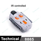 MOC Power Functions M/L/XL Motor Battery Box IR Remote Receiver for RC Car Robot Model Building Blocks Technical Modified Parts