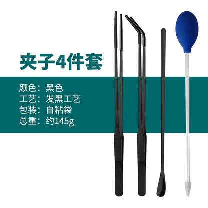 Stainless Steel Reptile Feeding Long Tongs Tweezers For Reptile, Lizards, Spider, Tarantula, Hedgehog, Snake, Aquarium