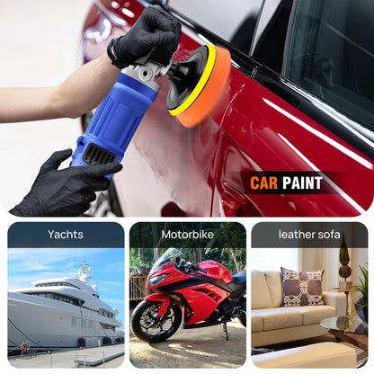 6000W Car Polishers and Buffers, Electric Car Polisher Machine with 6 Variable Speed 150-180mm Buffer Polishing Waxing Machine