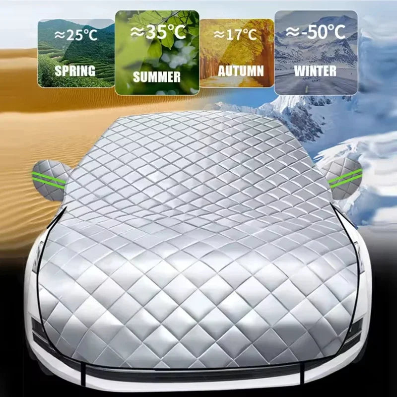 5-Layer Car Cover Hail Snow Shade Awning From Protective Dust Waterproof Exterior Protect Anti UV Outdoor Protector Covers