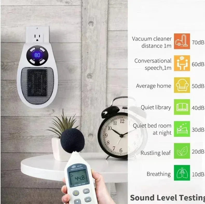 500W Electric Heater Wall-mounted Warm Air Blower Mini Hot Air Blower Plug-in Radiator With Remote Control Electric Hot Fan