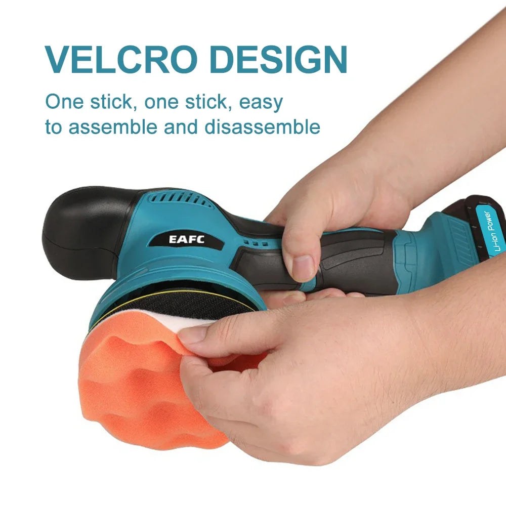 EAFC 6-Speed Cordless Car Polisher for Makita 21V Battery, Electric Auto Waxing Polishing Machine, Car Buffer Detailing Tool Kit