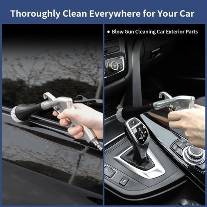 High Pressure Dust Blowing Gun Air Blow Car Wash Gun Efficient Dry Cleaning Gun Professional Car Interior Cleaning Tools