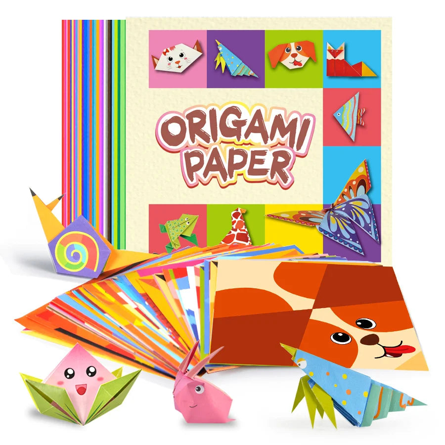 Creative Origami Set, Including 54 Double-Sided Origami Sheets and Instruction Booklet, Suitable for DIY Art and Craft Projects