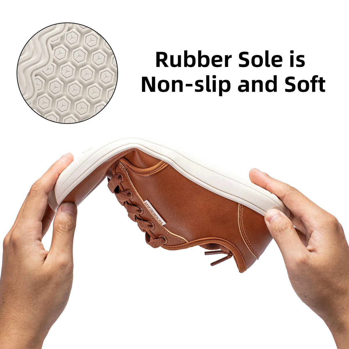 HOBIBEAR Unisex Wide Barefoot Shoes Women Men Zero Drop Minimalist Sneakers Artificial Leather Trail Walking Shoes