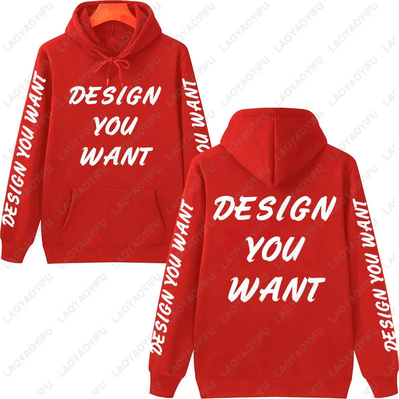 Customized Photo Personalized Hoodie Autumn Warming and Comfort Sweatshirt Unisex Casual Custom Printed Text DIY Hoodie Fashion
