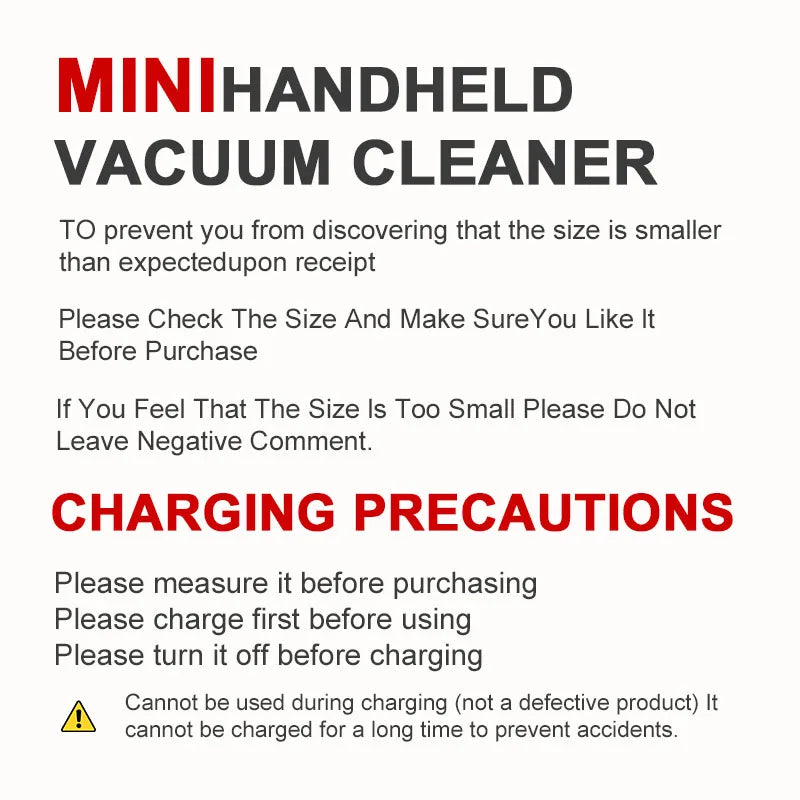 2in1 Handheld Vacuum Cleaner Blower Portable Cordless Car Vacuum Rechargeable Powerful Suction for Home Car Office Pet Hair Dust